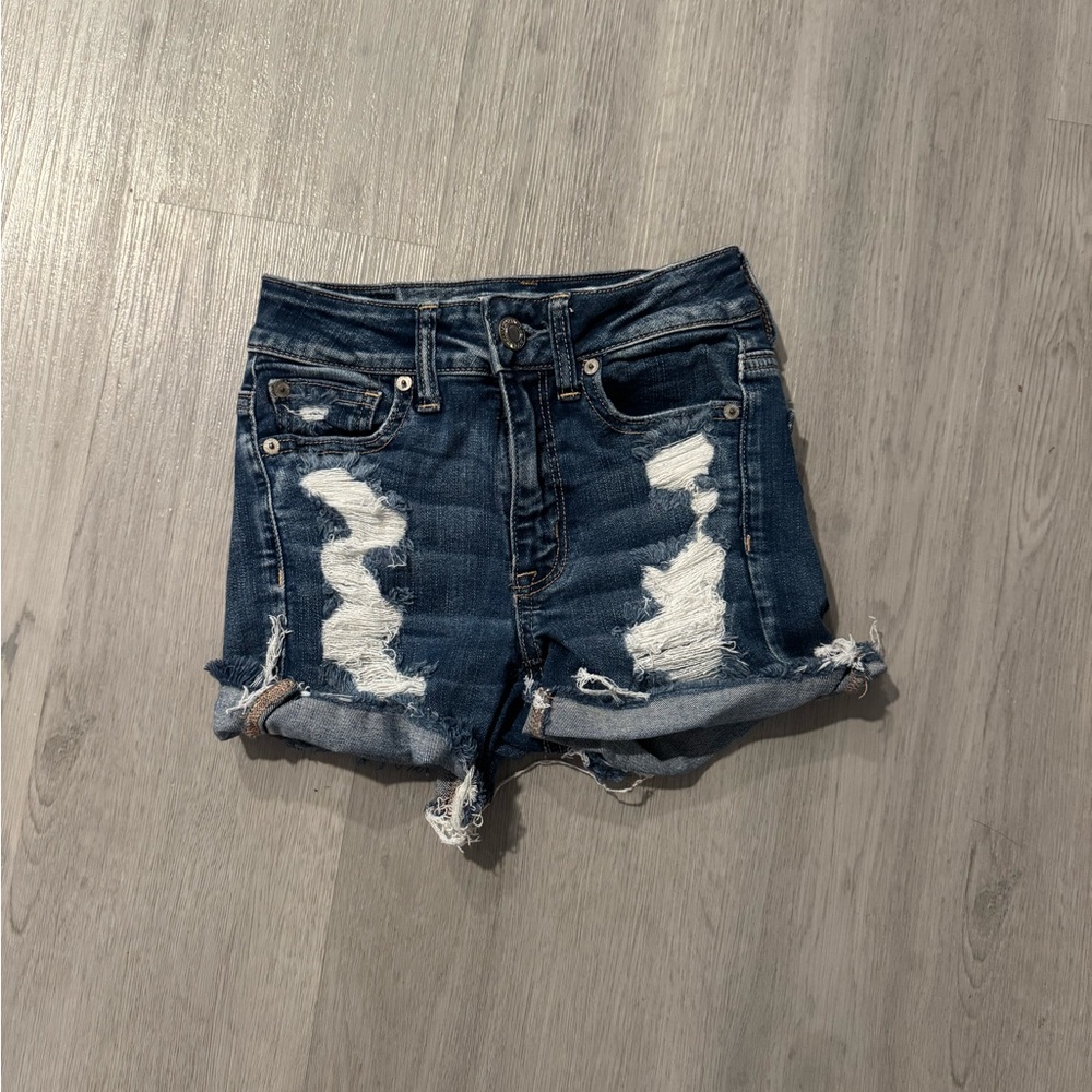 American Eagle Dark Wash Jean Short Next Level Stretch Size 00